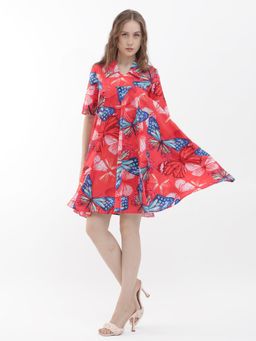 RAREISM - Payne Red Color Dress