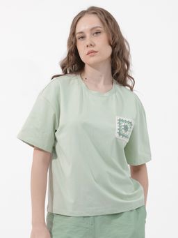 RAREISM - Poppy Pastel Green T-Shirt