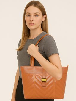 ESBEDA - Tan Amberline Classic Handbag