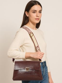 ESBEDA - Brown Serein Classy Sling Bag With Detachable Strap