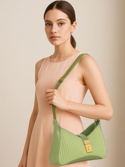 ESBEDA - Green Luxe Chain Flap Sling Bag