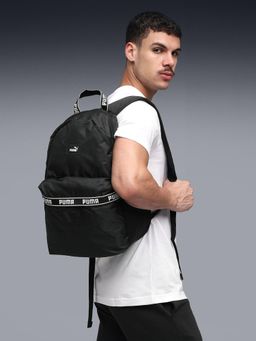 Puma - Black Solid Phase Tape 14-Inch Daily Backpack