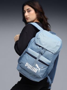 Puma - Blue Solid Phase Trend-Led Design Hooded Backpack