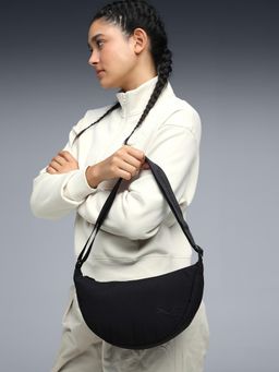 Puma - Black Solid Her Half Moon Sling Bag