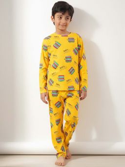 ANTHRILO - Pop It 100% Cotton Boys Pyjama - Yellow (Set of 2)