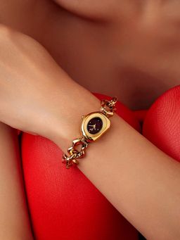 Haute Sauce - The Charm Chain Watch - Maroon (SS26_HSWC7025) (M)