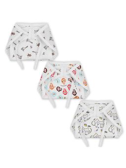 Moms Home - Organic Cotton Muslin Cushioned Nappy Jungle Monkey & Cat (Pack of 3)