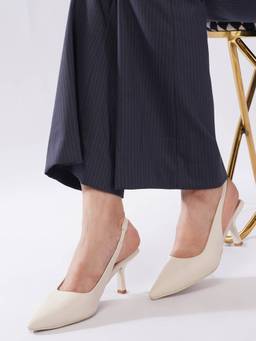 AXIUM - Women's Cream Slim Heels