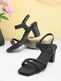 XE Looks - Bold and Trendy , Soft Block High Heels Sandal