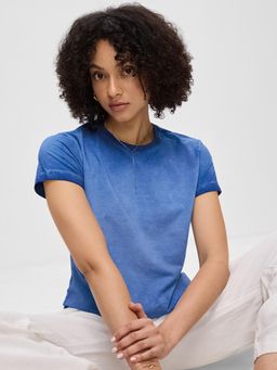 The Souled Store - Originals Solids Electric Blue Women T-Shirt
