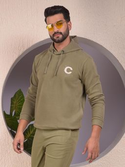 CRIMSOUNE CLUB - Olive Full Sleeves Hoodie