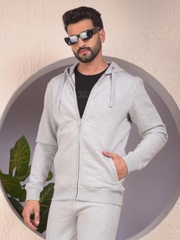 CRIMSOUNE CLUB - Grey Full Sleeves Hoodie