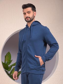 CRIMSOUNE CLUB - Blue Hooded Neck Hoodie