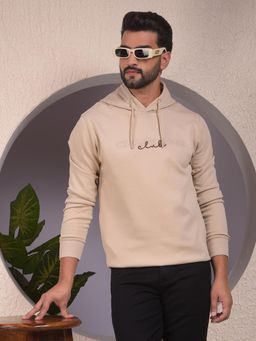 CRIMSOUNE CLUB - Beige Hooded Neck Hoodie