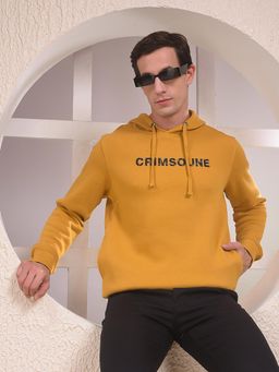 CRIMSOUNE CLUB - Mustard Hooded Neck Hoodie