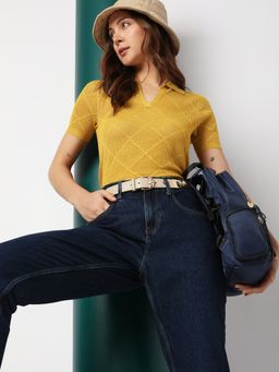 VERO MODA - Women Yellow Casual Wear Top