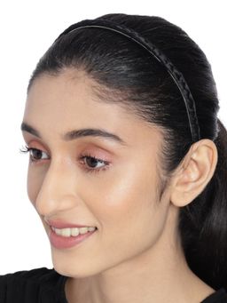 Accessher - Casual Wear Women Black Braided Hairband For Girls And Women