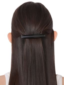 Accessher - Vibrant Acrylic Material Black Hair Clips with Tight Grip Women and Girls
