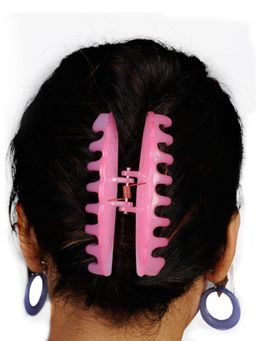 Accessher - Multicolour Acrylic Material Jumbo Size Hair Clips With Tight Grip Packof 3