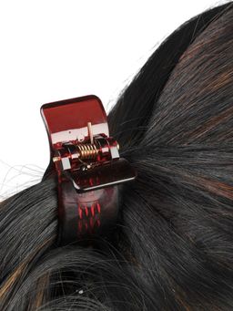 Accessher - Black Color Acrylic Material Triangle Hair Clip For Women & Girls Pack Of 6