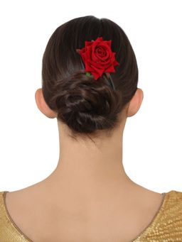 Accessher - Multi Floral Tic Tac Hair Clip For Girls and Women Pack of 3