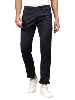 Cantabil - Men Navy Blue Solid Stretchable Jeans