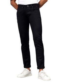 Cantabil - Men Navy Blue Solid Stretchable Jeans