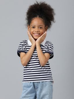 Beverly Hills Polo Club - Girls More Than A Stripe Polo T-Shirt - White