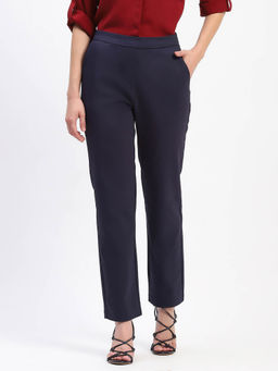 Madame - Straight Fit Navy Trouser