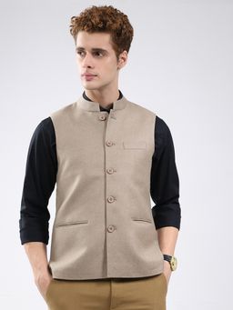 Monte Carlo - Men Regular Fit Solid Sleeveless Jacket