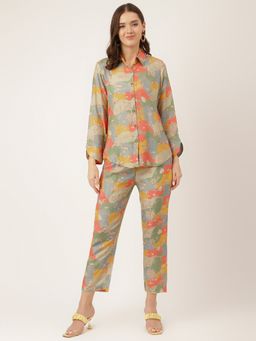 Divena - Multi-Color Quirky Print Muslin Co-Ord Set (Set of 2)