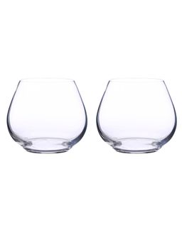 Bohemia Crystal - Bohemia-crystal Amoroso Stemless Wine/Gin/Cocktail Glass Set 340ml, Set of 2, Gift Box