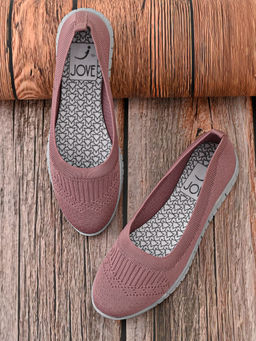 Jove - Women Pink Solid Sporty Sneakers