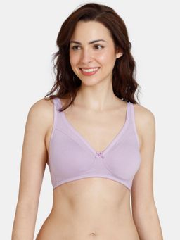 Zivame - Double Layered Non Wired Full Coverage Mastectomy Bra - Lavender