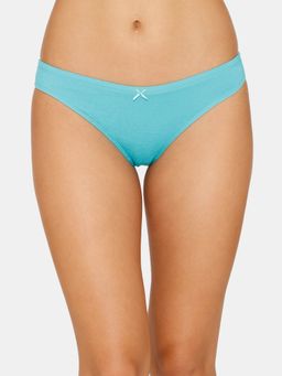 Zivame - Low Rise Zero Coverage Thong - Ceramic - Blue