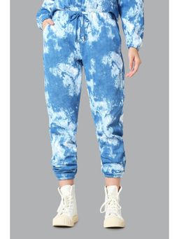 Van Heusen Woman Lingerie and Athleisure - Van Heusen Athleisure Women Drawstring Waist & Functional Pockets Joggers - Teal Tie & Dye