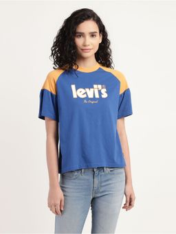 Levi's - Womens Red Tab Brand Logo Crew Neck Top