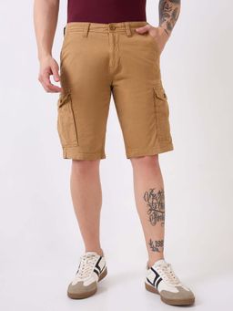 Spykar - Men's Tan Regular Fit Casual Shorts