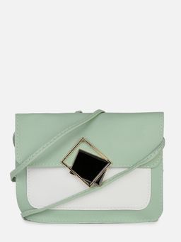 Haute Sauce - Women Green Structured Sling Bag