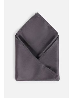 Peter England - Men Solid Formal Grey Pocket Square