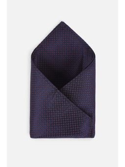 Peter England - Men Embroidered Formal Navy Blue Pocket Square