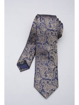 Peter England - Men Embroidered Casual Grey Tie