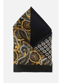 Van Heusen - Men Printed Casual Black Pocket Square