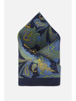 Van Heusen - Men Printed Casual Navy Blue Pocket Square