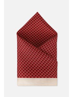 Van Heusen - Men Printed Casual Maroon Pocket Square