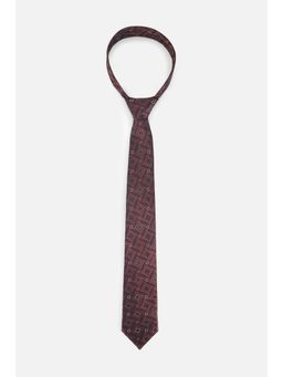 Van Heusen - Men Embroidered Casual Maroon Tie