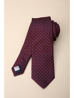 Louis Philippe - Men Embroidered Casual Maroon Tie