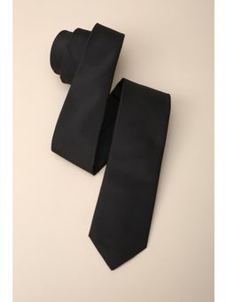 Louis Philippe - Men Solid Casual Black Tie