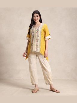 Sarvaa by Kriti - Mustard Floral Co-Ord Set