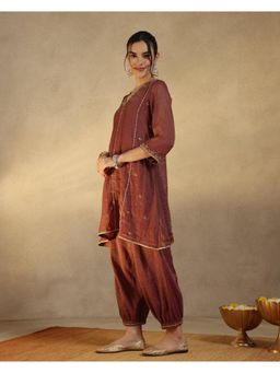 Sarvaa by Kriti - Brown Kavya Embroidered Kurta and Salwar